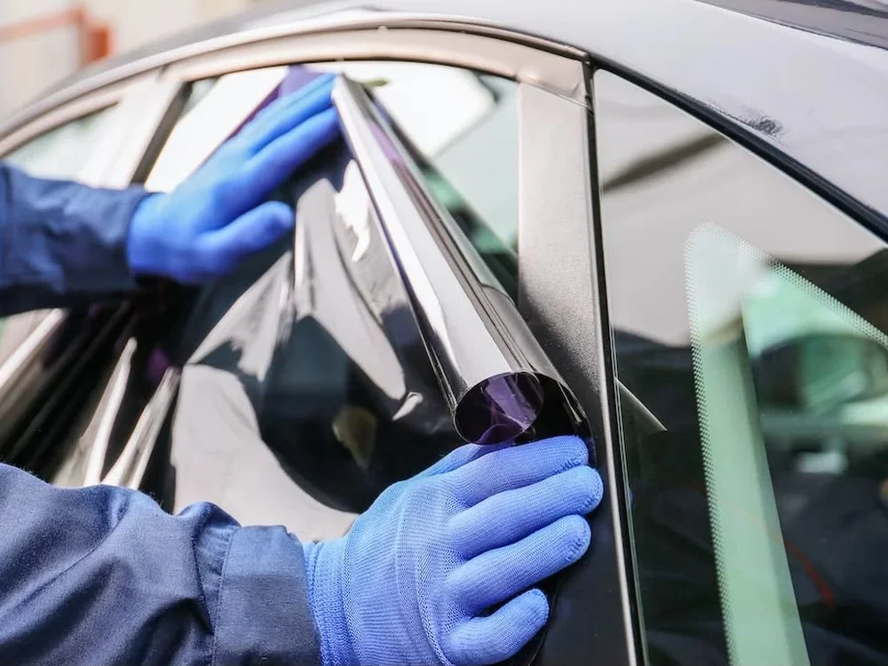 Vehicle window tinting installation